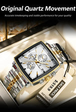 Load image into Gallery viewer, POEDAGAR Luxury Chronograph Men's Watch - Waterproof, Luminous, Stainless Steel, Sporty Design