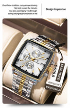 Load image into Gallery viewer, POEDAGAR Luxury Chronograph Men's Watch - Waterproof, Luminous, Stainless Steel, Sporty Design