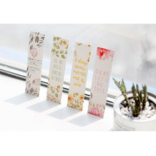 Load image into Gallery viewer, Poetic Flower Boxed Paper Art Small Fresh Bookmarks Stationery School Supplies Kids Gift Bookmarks Positive Page Marker For School Office Students Bookworm Presents
