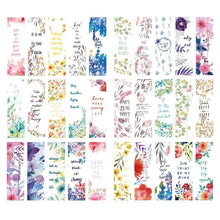 Load image into Gallery viewer, Poetic Flower Boxed Paper Art Small Fresh Bookmarks Stationery School Supplies Kids Gift Bookmarks Positive Page Marker For School Office Students Bookworm Presents
