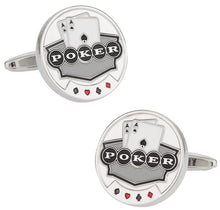 Load image into Gallery viewer, Poker Chip Lucky Cufflinks