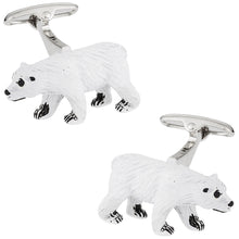 Load image into Gallery viewer, Polar Bear Painted Cufflinks