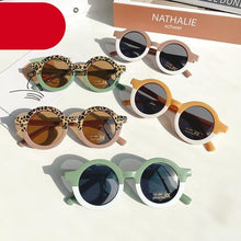 Load image into Gallery viewer, Popular Sunglasses For Children Boy/Girl New Elegant Leopard Double Color Cartoon Bear Shapes New Round Shape Sunglasses For Kids As Well As For Women And Men