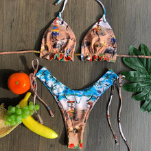 Load image into Gallery viewer, Popular Women's Beachwear Bikini Set Swimwear Push-Up Padded Swimsuit Floral Bikini Set Low Rise Ruffled Two Pieces Swimsuit Push Up Bathing Suit Swimwear