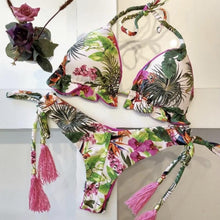 Load image into Gallery viewer, Popular Women's Beachwear Bikini Set Swimwear Push-Up Padded Swimsuit Floral Bikini Set Low Rise Ruffled Two Pieces Swimsuit Push Up Bathing Suit Swimwear