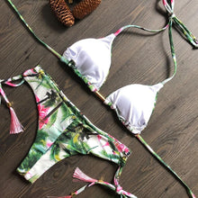 Load image into Gallery viewer, Popular Women's Beachwear Bikini Set Swimwear Push-Up Padded Swimsuit Floral Bikini Set Low Rise Ruffled Two Pieces Swimsuit Push Up Bathing Suit Swimwear