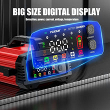 Load image into Gallery viewer, Brand Name Portable Smart Car Battery Charger - 25A/15A for 12V-24V Batteries, Pulse Repair, AGM, GEL, LiFePo4
