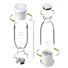 Load image into Gallery viewer, Portable Blender Juicer Bottle Mixer Electric Wireless Charge Mini Fruit Mixers Juicer Cup Blender Milkshake Juice Maker Machine Portable Mini Blender with Wireless Charging for Home, Office & Outdoor Juicer