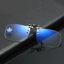 Load image into Gallery viewer, Portable Clip Reading Glasses For Women Anti Blue Light Blocking Presbyopic Eyeglasses For Men Computer Blue Light Blocking Reading Glasses Flexible Lightweight Anti Eyestrain Portable Readers Flip Clips Lens Magnifier +1.0 1.5 2.5