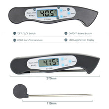 Load image into Gallery viewer, Portable Digital Kitchen Thermometer Food Cooking Meat Barbecue With Probe Food Thermometer Instant Read Meat Thermometer for Grill and Cooking Best Waterproof Ultra Fast Thermometer With Backlight & Calibration For Food Milk Water Cooking Kitchen Tools