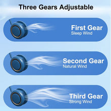 Load image into Gallery viewer, Portable Hanging Neck Fan 3-Speed Adjustable Twin Turbo USB Charge Folding Storage Silent Fans Cool Summer Work Sports Equipment Neck Hanging Cooling Fan USB Rechargeable 3 Speed Portable Bladeless Cooler Fan