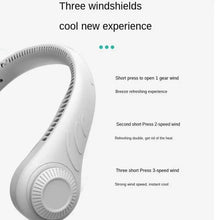 Load image into Gallery viewer, Portable Hanging USB Neck Fan Lazy Hanging Neck Small Wearable Personal Mini Electric Fans 3 Speed Adjustments Hands Free Design For Summber
