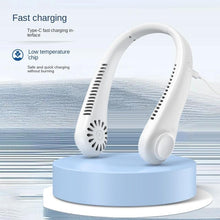 Load image into Gallery viewer, Portable Headphone Design Mini Neck Fan 3 Speeds Hands Free Bladeless Fan Neck Fan Portable Bladeless Fan 5000mAh Battery Rechargeable Personal Fan 3 Speed Adjustable Hands Free Wearable Fan for Travel