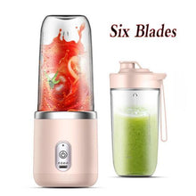 Load image into Gallery viewer, Portable Juicer Blender 300ml Electric Fruit Juicer USB Charging Lemon Orange Fruit Juicing Cup Smoothie Blender Machine Electric Fruit Juicer USB Charging Lemon Orange Fruit Juicing Cup Smoothie Blender Machine
