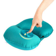 Load image into Gallery viewer, Portable U-Shape Inflatable Travel Pillow Car Head Rest Air Cushion for Travel Office Nap Head Rest Air Cushion Neck Pillow Inflatable Travel Neck Pillows Hand Press U-Shaped Headrest Cushion Compressible Ergonomic Inflating Pillows for Neck Support