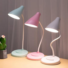 Load image into Gallery viewer, Portable USB Rechargeable LED Folding Desk Lamp Eye Protection Touch Dimming Working Reading Table Lamp For Book Bed Office Decorative Table Lamp Cute Study Lamps for Bedroom Décor