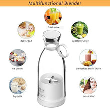 Load image into Gallery viewer, Portable White Blender Powered Blender Electric Juicer Mini Blender Multifunction Juice Maker Machine Blender Smoothies Juice Mixer