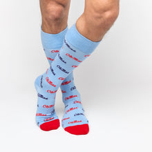 Load image into Gallery viewer, Powder Script Ole Miss Dress Socks