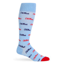 Load image into Gallery viewer, Powder Script Ole Miss Dress Socks