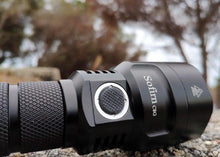 Load image into Gallery viewer, Powerful Flashlight Rechargeable Waterproof Searchlight Powerful Long Beam Distance LED Super Bright Flashlight Cree Torch with Ramping Indicator USB Charger Super Bright Torch Best For Hiking Hunting Camping Outdoor Sport