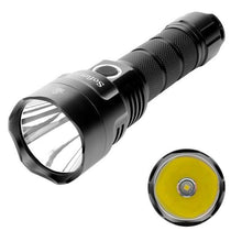 Load image into Gallery viewer, Powerful Flashlight Rechargeable Waterproof Searchlight Powerful Long Beam Distance LED Super Bright Flashlight Cree Torch with Ramping Indicator USB Charger Super Bright Torch Best For Hiking Hunting Camping Outdoor Sport