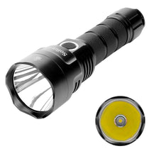 Load image into Gallery viewer, Powerful Flashlight Rechargeable Waterproof Searchlight Powerful Long Beam Distance LED Super Bright Flashlight Cree Torch with Ramping Indicator USB Charger Super Bright Torch Best For Hiking Hunting Camping Outdoor Sport