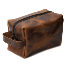 Load image into Gallery viewer, Leather Toiletry Bag for Men | Dopp Kit / Travel Pack