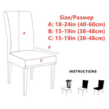 Load image into Gallery viewer, Printed Chair Cover Spandex Stretch Durable Soft Seat Chair Covers Slipcovers for Kitchen Dining Room Wedding Banquet Hotel Chair Covers for Dining Room Stretch Spandex Removable Washable Anti-dust Seat Slipcover Protector for Hotel Office Ceremony