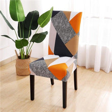 Load image into Gallery viewer, Printed Chair Cover Spandex Stretch Durable Soft Seat Chair Covers Slipcovers for Kitchen Dining Room Wedding Banquet Hotel Chair Covers for Dining Room Stretch Spandex Removable Washable Anti-dust Seat Slipcover Protector for Hotel Office Ceremony