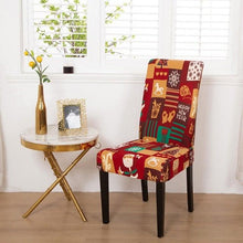 Load image into Gallery viewer, Printed Chair Cover Washable Removable Big Elastic Seat Arm Covers Slipcovers Stretch For Banquet Hotel Printed Dining Chair Slipcovers, Removable Washable Soft Spandex Stretch Chair Covers Banquet Chair