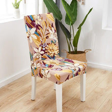 Load image into Gallery viewer, Printed Polyester Fabric Chair Cover Washable Chair Covers Seat Slipcovers Stretch Dining Seat Case For Home Stretch Removable Washable Dining Room Chair Protector Slipcovers/Home Decor Dining Room Seat Cover Multiple Styles