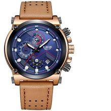 Load image into Gallery viewer, Men's Waterproof Modern Watch With Leather Belts, Stainless Steel Case Excellent Look Perfect Gift