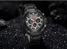 Load image into Gallery viewer, Men's Waterproof Stainless Steel Watch With Chronometers Business Style Wristwatch Unique Design Perfect Gift