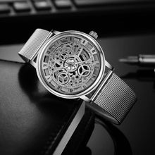 Load image into Gallery viewer, Unisex Metal Silver Watch With Steel Bracelet Unique Design Perfect Gift For Your Loved One