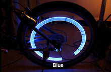 Load image into Gallery viewer, Bike Light Road Bike LED Tire Valve Caps Wheel Spokes Flash Tyre Wheel Valve Stem Cap Light For Car Bike Bicycle Motorcycle Automatic Wheel Spoke Light Tire Lights Lamp Bulb Car Accessories For Riding At Night