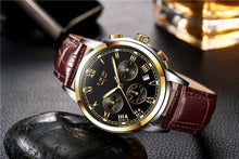 Load image into Gallery viewer, Men's Elegant Watch With Chronometers And Leather Belts Business Style Perfect Gift Excellent Look