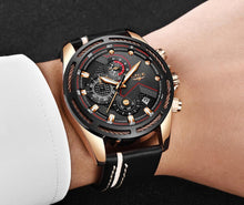 Load image into Gallery viewer, Waterproof Men's Sports Watch With Leather Transparent Belts, Chronometers Day View Perfect Gift