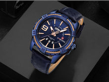 Load image into Gallery viewer, Men's Waterproof Leaghter Watch With Day, Date and Fluorescent Hands Perfect Gift For Your Man