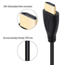 Load image into Gallery viewer, HDMI Cable High Speed Gold Plated Plug Male-Male HDMI Cable Ultra High Speed Gold Plated Connectors Ethernet Audio Return Video 4K Full HD 1080p For HD TV Computer Gaming