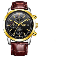 Load image into Gallery viewer, Men's Waterproof Watch With Chronometers Date Display And Fluorescent Pointers Excellent Look Perfect Gift