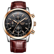 Load image into Gallery viewer, Men's Waterproof Watch With Chronometers Date Display And Fluorescent Pointers Excellent Look Perfect Gift