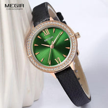 Load image into Gallery viewer, Luxury Green Fashion Womens Watch Classic Quartz Round Wrist Watch Business Style For Women