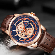 Load image into Gallery viewer, Sport Watches For Man Waterproof Watch Analog Quartz Leather Band Date Calendar Unique Wristwatch Perfect Gift