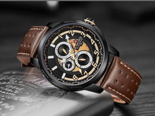 Load image into Gallery viewer, Sport Watches For Man Waterproof Watch Analog Quartz Leather Band Date Calendar Unique Wristwatch Perfect Gift