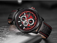 Load image into Gallery viewer, Sport Watches For Man Waterproof Watch Analog Quartz Leather Band Date Calendar Unique Wristwatch Perfect Gift