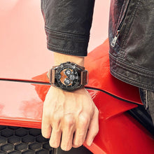 Load image into Gallery viewer, Men's Leather Waterproof Watch With Chronometers And Fluorescent Hands Excellent Design Perfect Gift