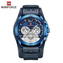 Load image into Gallery viewer, Men's Leather Waterproof Watch With Chronometers And Fluorescent Hands Excellent Design Perfect Gift