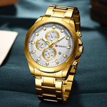 Load image into Gallery viewer, Men's Water Resistant Watch With Chronometers Day View Unique Design Perfect Gift