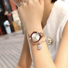 Load image into Gallery viewer, Top Luxury Women Watches Rose Gold Analog Watch Fashion Shine Round Design Elegant Stainless Strap Wrist Watch