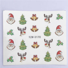 Load image into Gallery viewer, New Christmas Water Decal Nail Art Nail sticker New Year Slider Tattoo Full Cover Santa Claus Snowman Designs Xmas Decals 3D Wave Design Decoration for Women Girls Tape Nail Art Stickers Decal Decoration Nail Art Accessories Decoration Decal